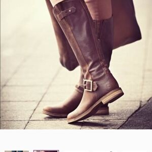 Timberland Tan Leather Over the Knee Boots